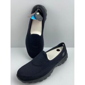 Skechers GoWalk 2 Women Black Slip On Walking Shoes Size 9.5 NEW